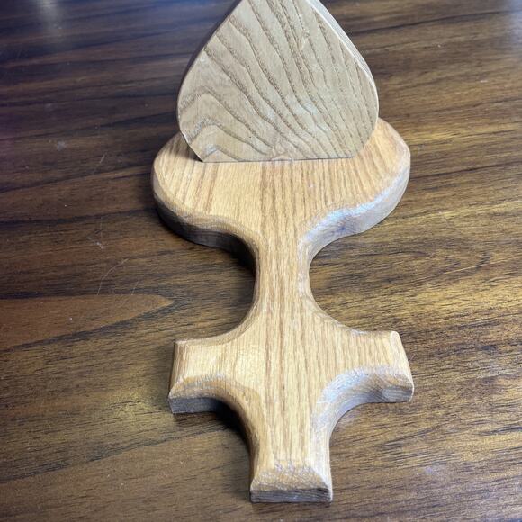 Wooden Heart Cross Shelf Handmade With Character, Primitive Cottage Aesthetic - Picture 5 of 9